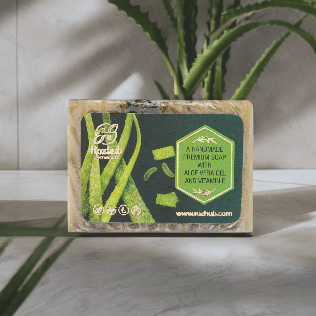 Aloevera Basil Handmade Bathing Soap for Youthful Glow