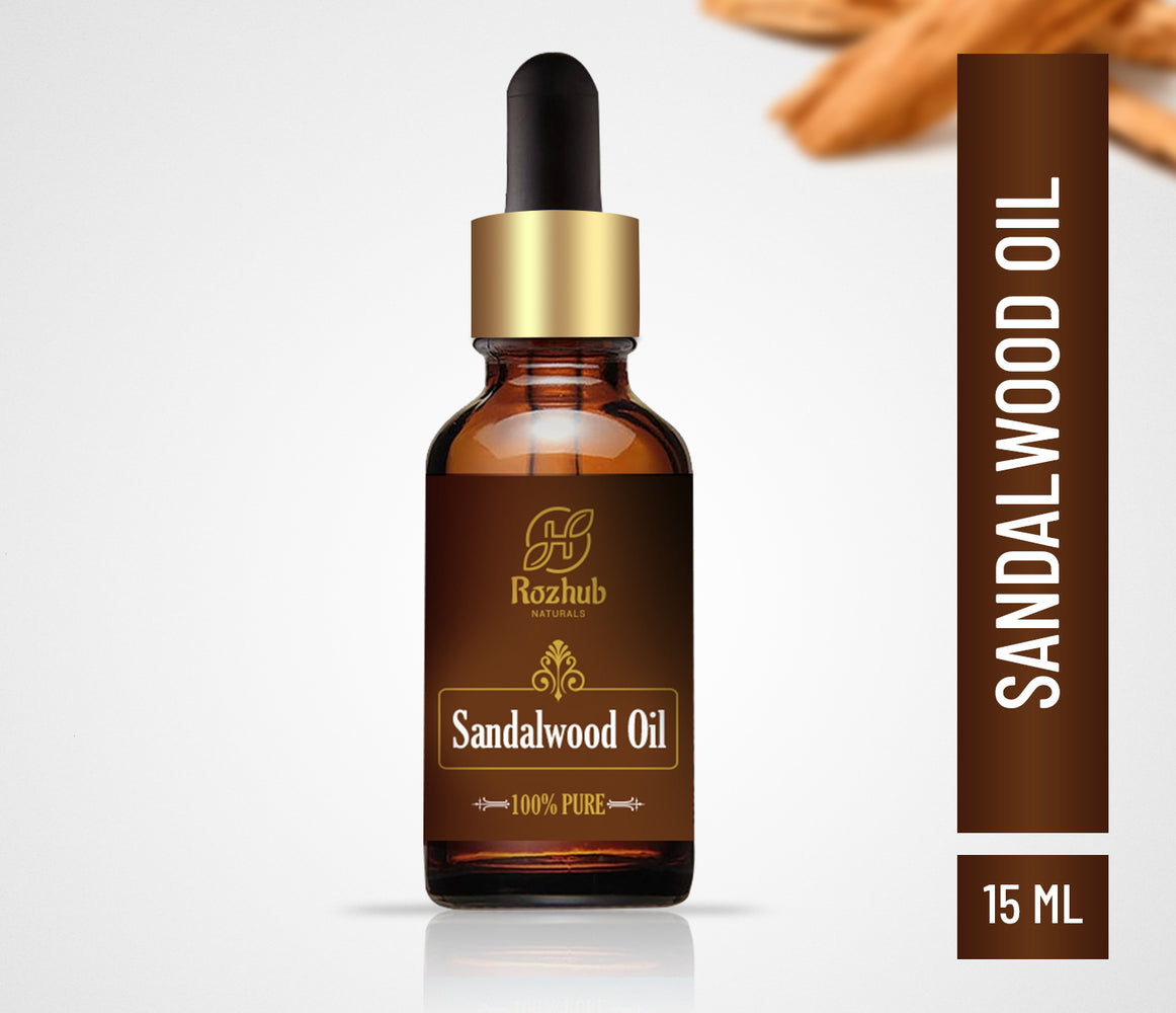 Rozhub Naturals Sandalwood Essential Oil 100% Pure and Undiluted - 15ml - Rozhub Naturals